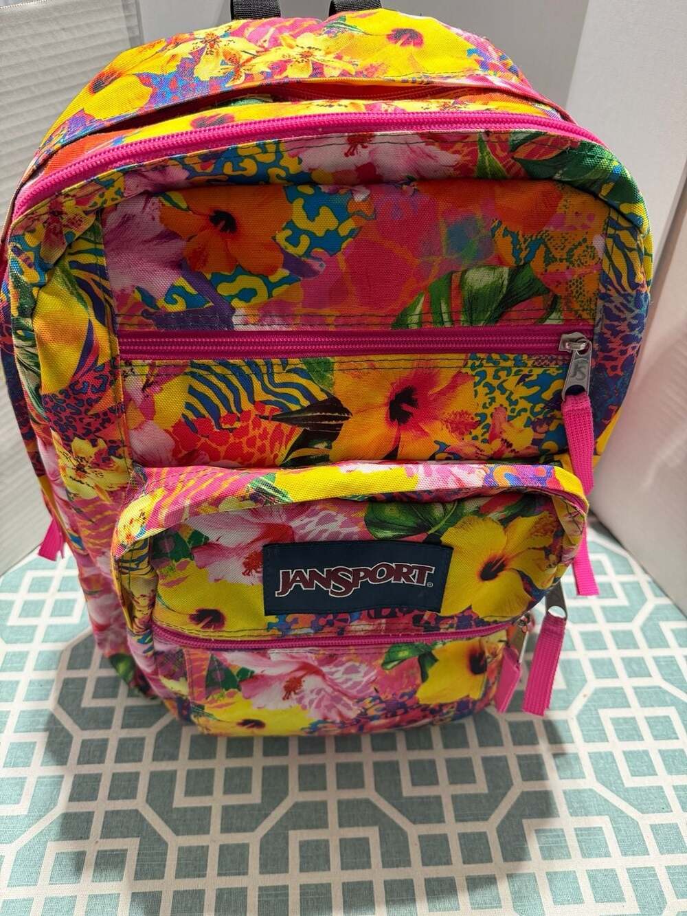 JanSport Big Student Backpack Floral Tropical Mania